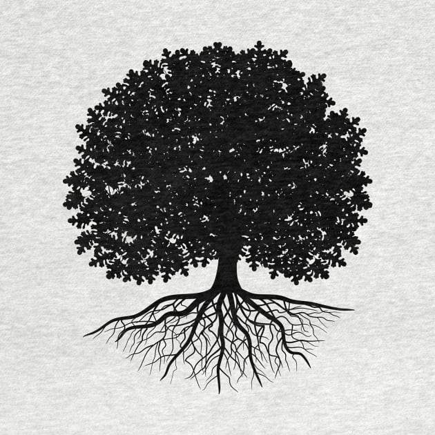 Oak Tree Silhouette by SWON Design